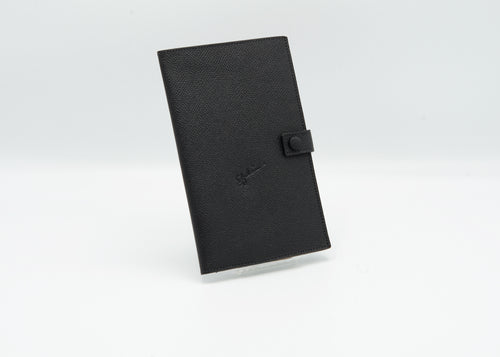 The Pocket - Textured Jet Black French Calf